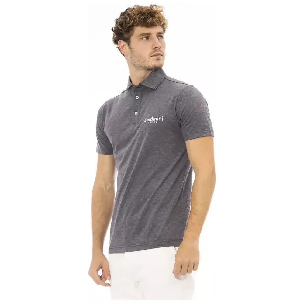 Baldinini Trend Gray Cotton Polo Shirt
