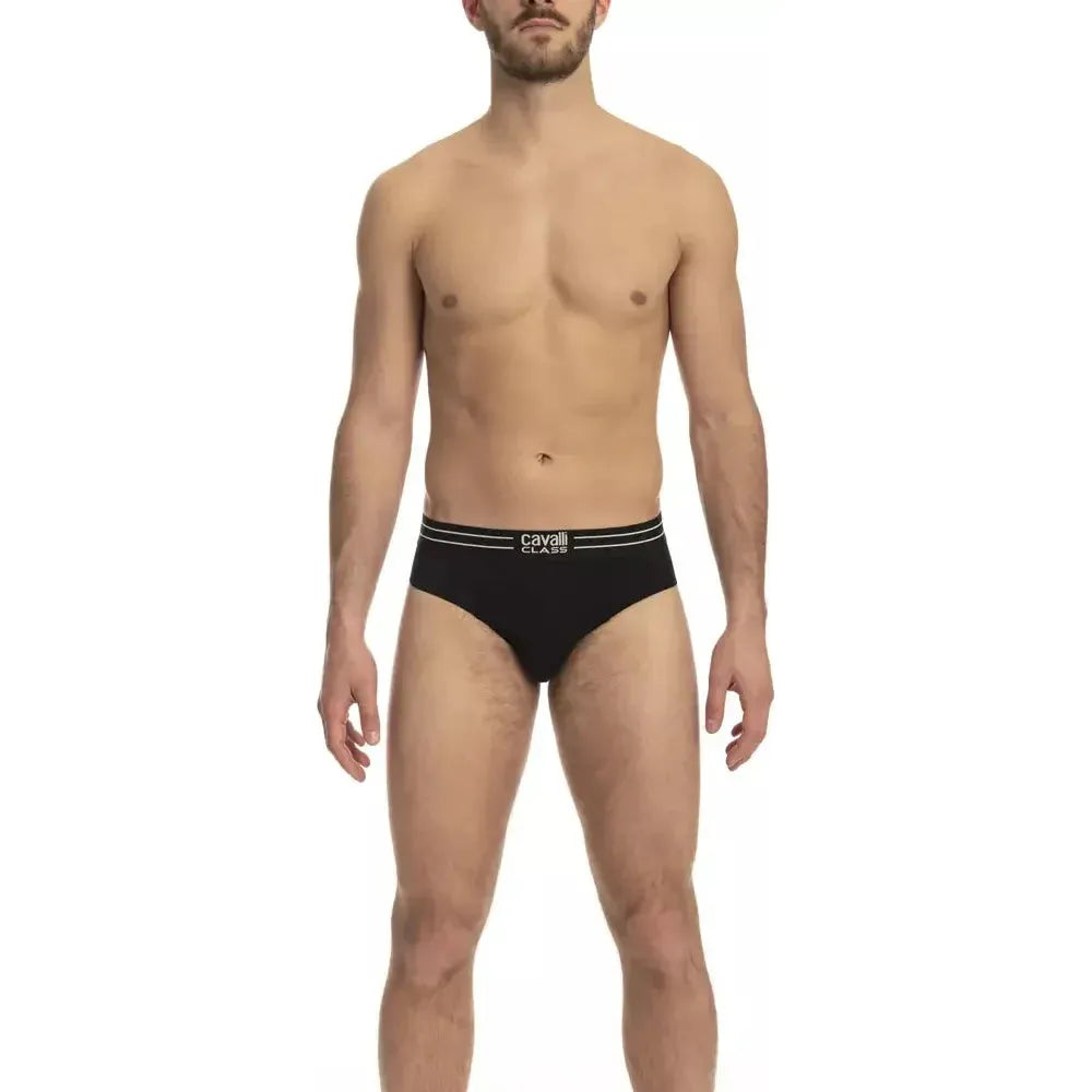 Cavalli Class Black Cotton Men Underwear Pack
