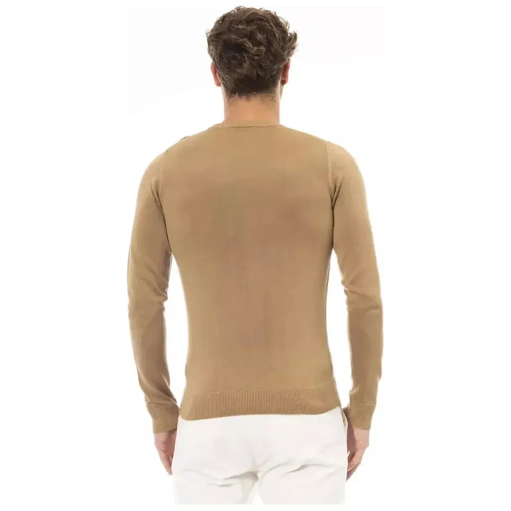 Baldinini Trend Beige Modal Men Sweater BA-23668-IT50 | L