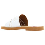 Chloé Elegant White Cotton Slide Sandals Chloé White Smoke