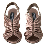 Dolce & Gabbana Elegant Slingback Stiletto Heels in Light Brown Dolce & Gabbana Dim Gray