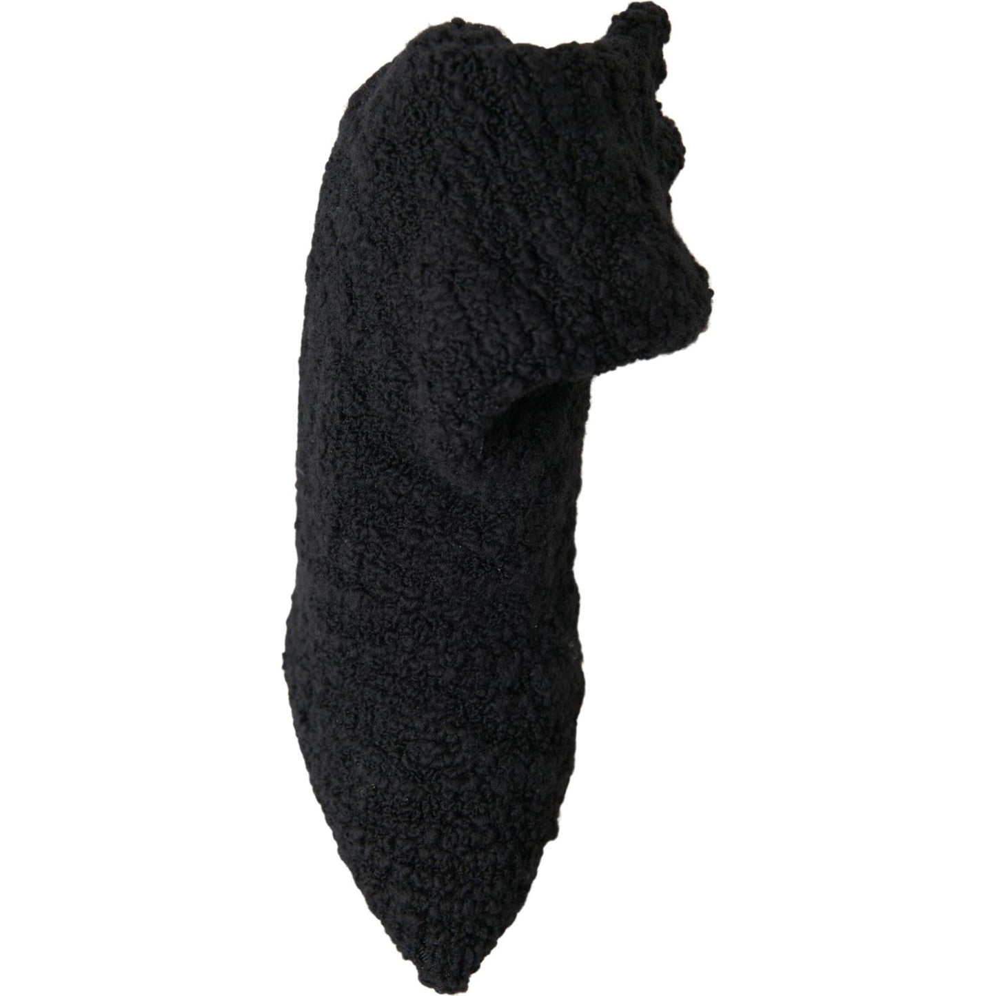 Dolce & Gabbana Black Stiletto Heels Mid Calf Boots