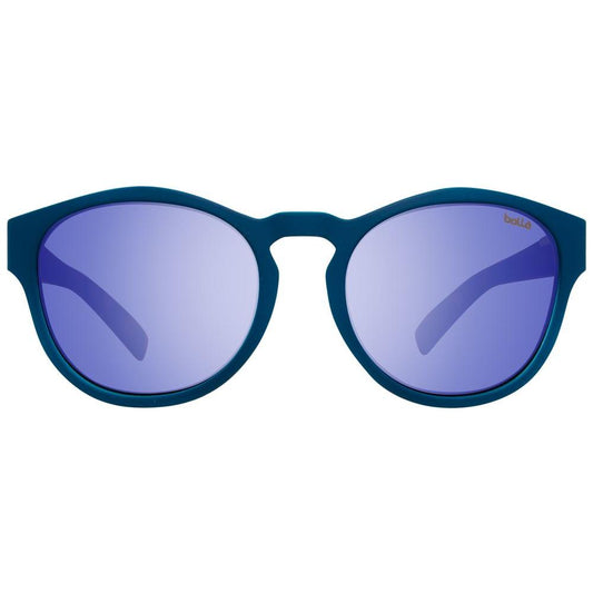 Bolle Blue Unisex Sunglasses with plastic blue full-rim frame and mirrored brown lenses, offering 100% UVA & UVB protection.