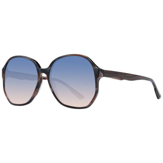 Scotch & Soda brown butterfly-style women's sunglasses with gradient multicolor lenses and full-rim acetate frame, offering 100% UVA & UVB protection.
