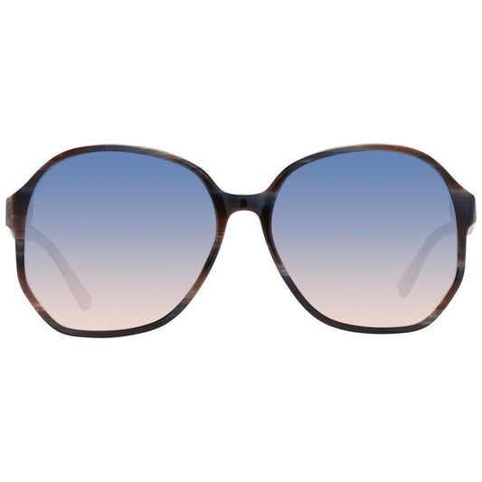 Scotch & Soda women's brown butterfly sunglasses with gradient lenses, full-rim acetate frame, UVA & UVB protection.