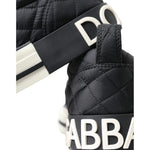 Dolce & Gabbana Elegant Quilted Black Canvas Sneakers Dolce & Gabbana Dark Slate Gray