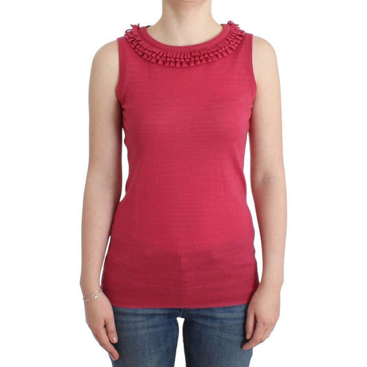 John Galliano Pink wool knit top SIG11964-1