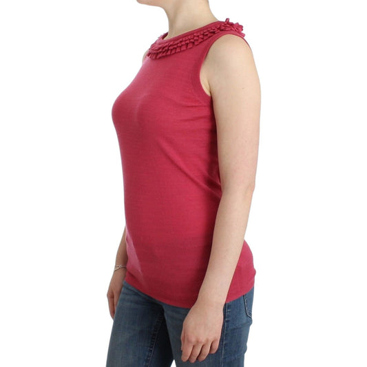 John Galliano Pink wool knit top SIG11964-1