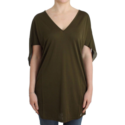John Galliano Green shortsleeved blouse top SIG11878-2