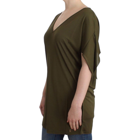 John Galliano Green shortsleeved blouse top SIG11878-2