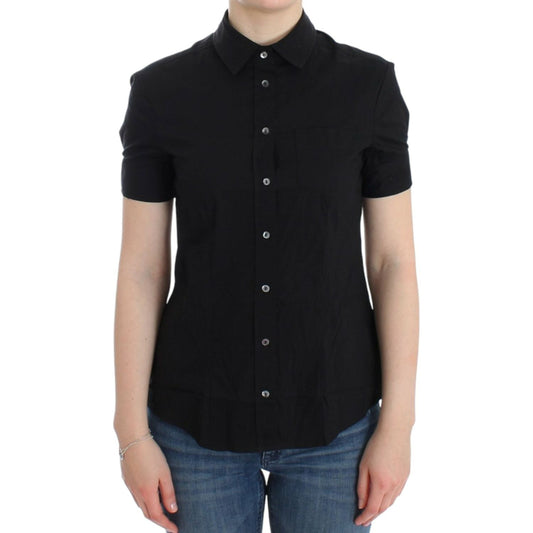 John Galliano Black cotton shirt top SIG12561-1