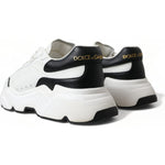 Dolce & Gabbana White Black Low Top Daymaster Sneakers Shoes LA10536-40