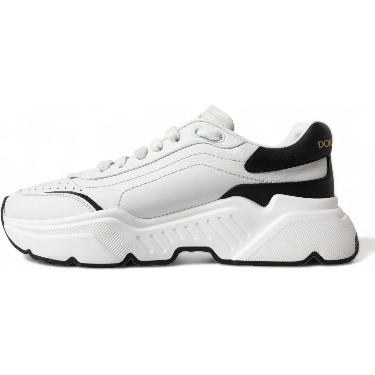 Dolce & Gabbana White Black Low Top Daymaster Sneakers Shoes LA10536-40