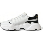 Dolce & Gabbana White Black Low Top Daymaster Sneakers Shoes LA10536-40