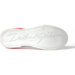 Dolce & Gabbana Elegant White Leather Portofino Sneakers Dolce & Gabbana Lavender