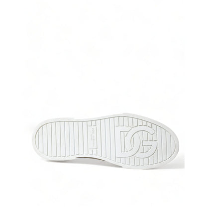 Dolce & Gabbana Brown Leopard Canvas Sneakers Shoes