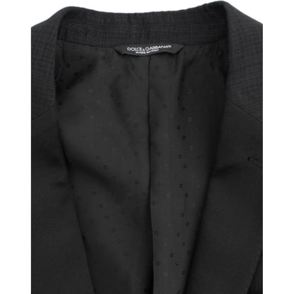 Dolce & Gabbana Black wool MARTINI slim blazer