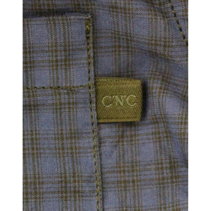 Costume National Blue checkered cotton shirt
