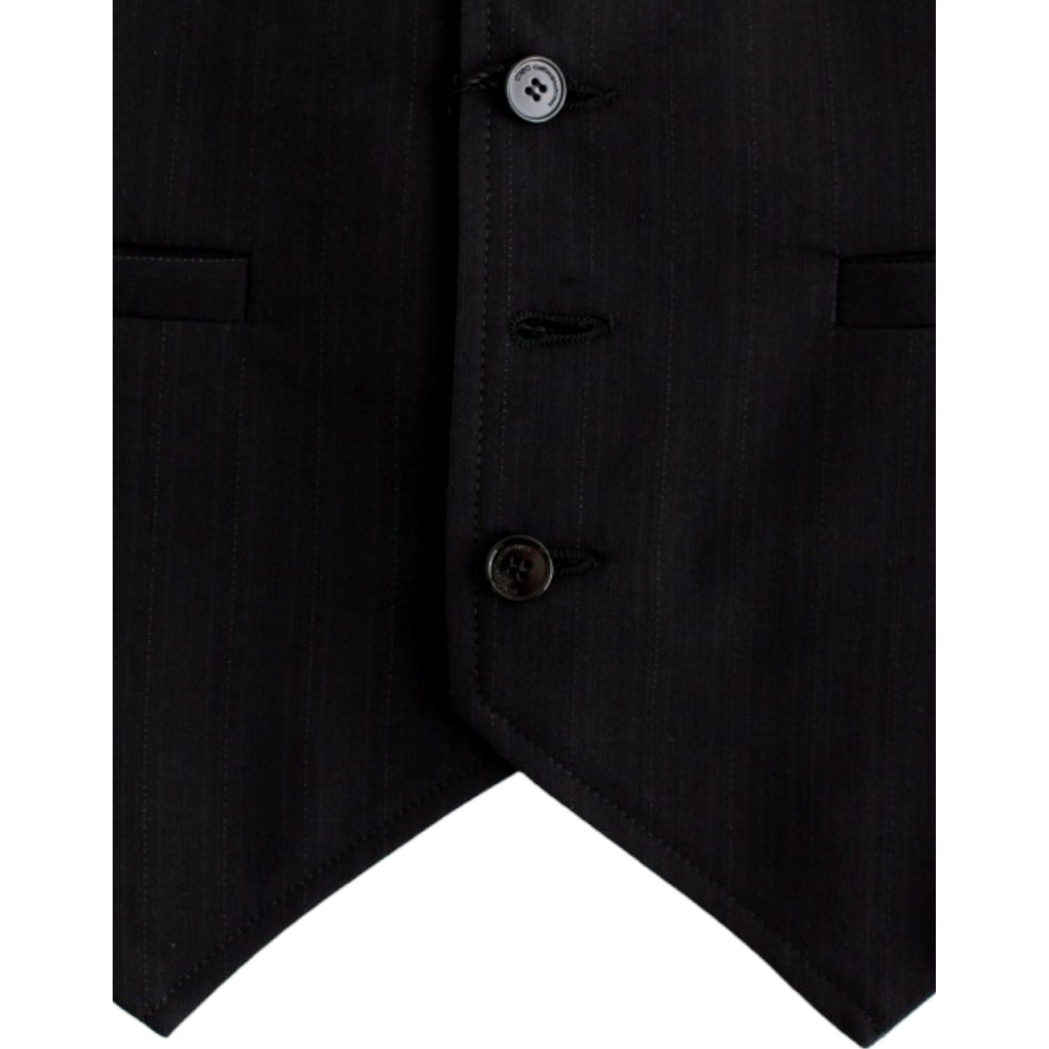 Costume National Black striped cotton casual vest