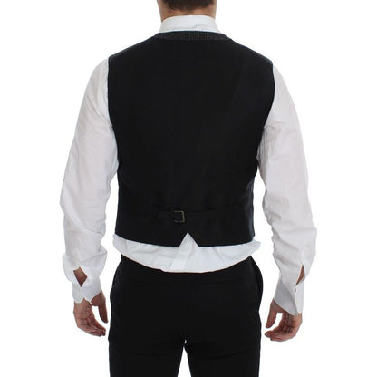 Dolce & Gabbana Gray Wool Blend Vest Gilet Weste