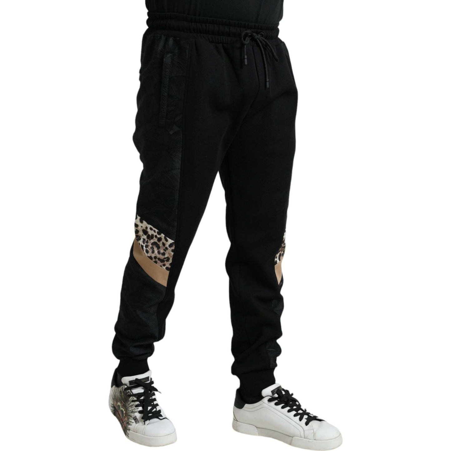 Dolce & Gabbana Black Cotton Slim Stretch Jogger Pants