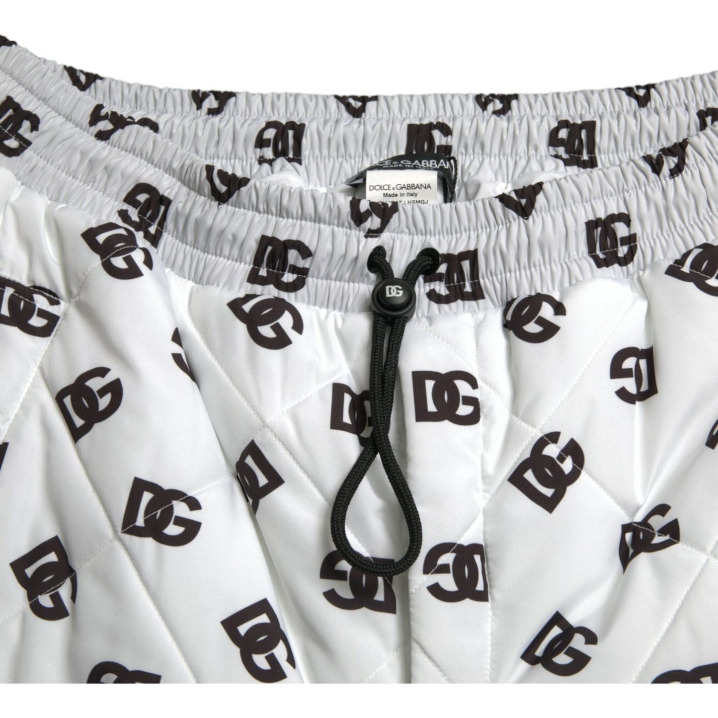 Dolce & Gabbana White Logo DG Print Men Jogger Sweatpants Pants