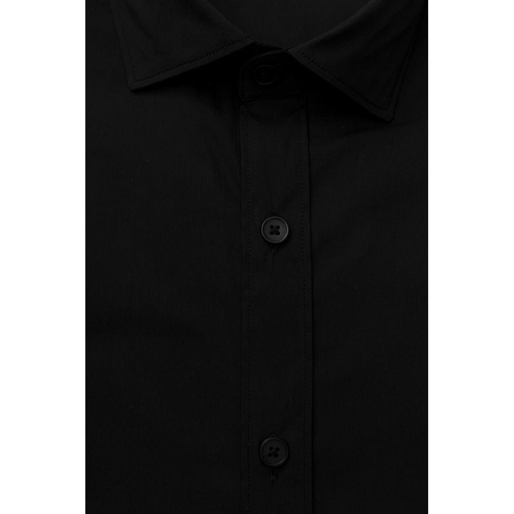Bagutta Black Cotton Men Shirt BA-23932-XL