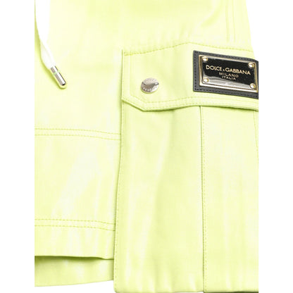 Dolce & Gabbana Light Green Cotton Men Cargo Bermuda Shorts