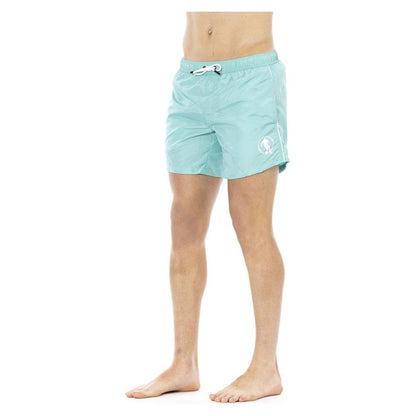 Bikkembergs Light Blue Polyester Men Swim Short