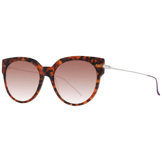 Scotch & Soda women's sunglasses, brown acetate frame, round gradient lenses, 100% UVA & UVB protection, full-rim style.