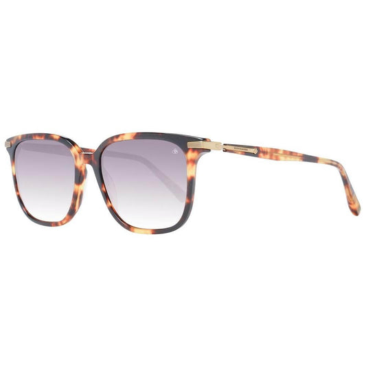 Scotch & Soda brown women sunglasses with full-rim acetate frame, square gradient lenses, UVA/UVB protection, style 54-17-145.