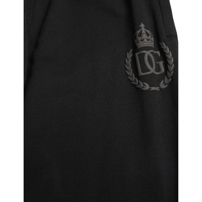 Dolce & Gabbana Black DG Logo Skinny Jogger Sweatpants Pants