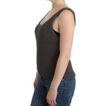 Ermanno Scervino Gray Knit Top Knitted Sweater Merino Wool SIG11863-2