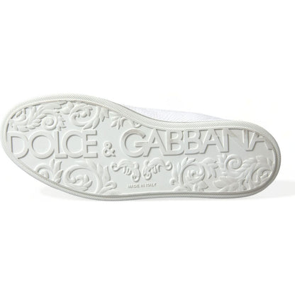 Dolce & Gabbana White Saint Tropez High Top Men Sneakers Shoes