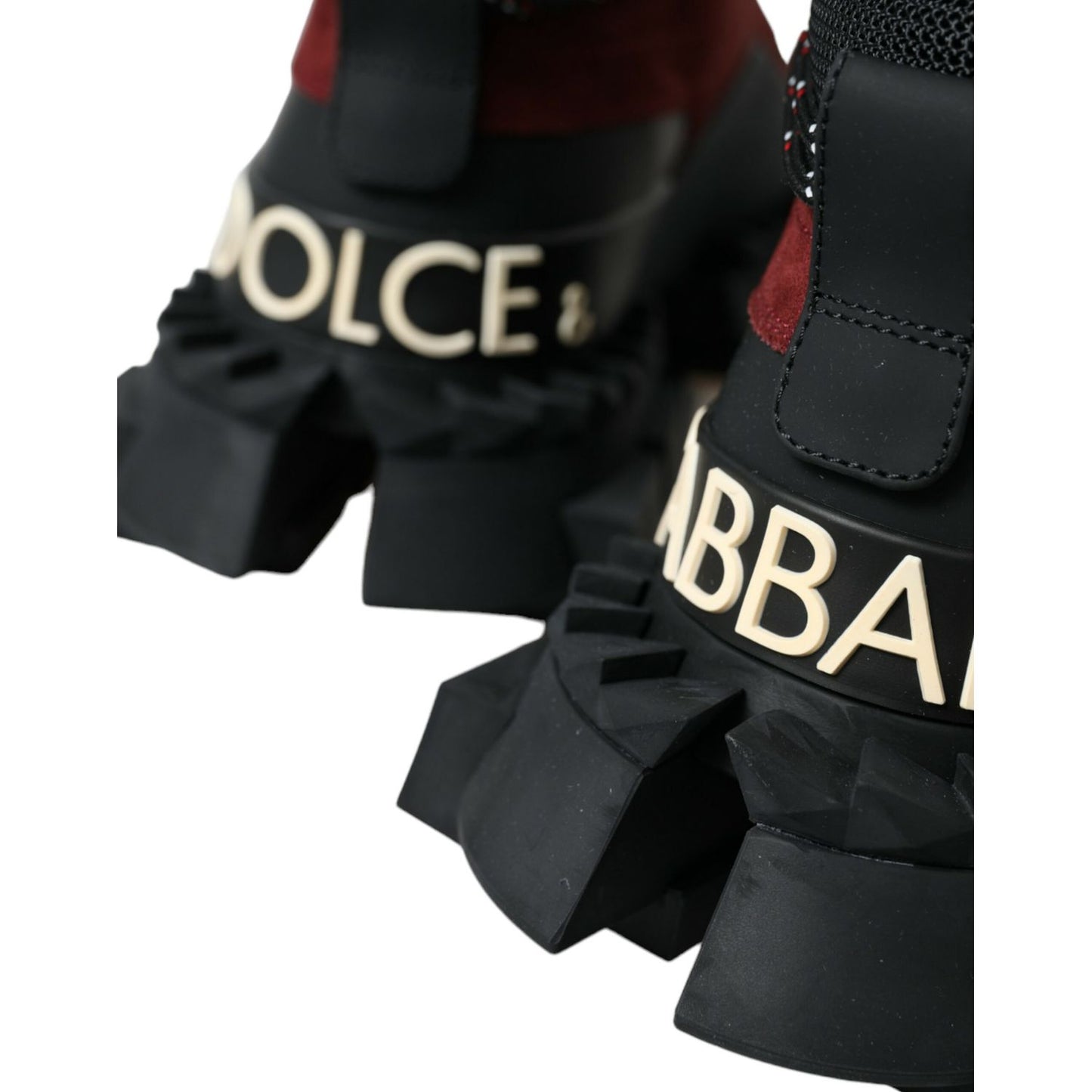 Dolce & Gabbana Burgundy Super King High Top Men Sneakers Shoes