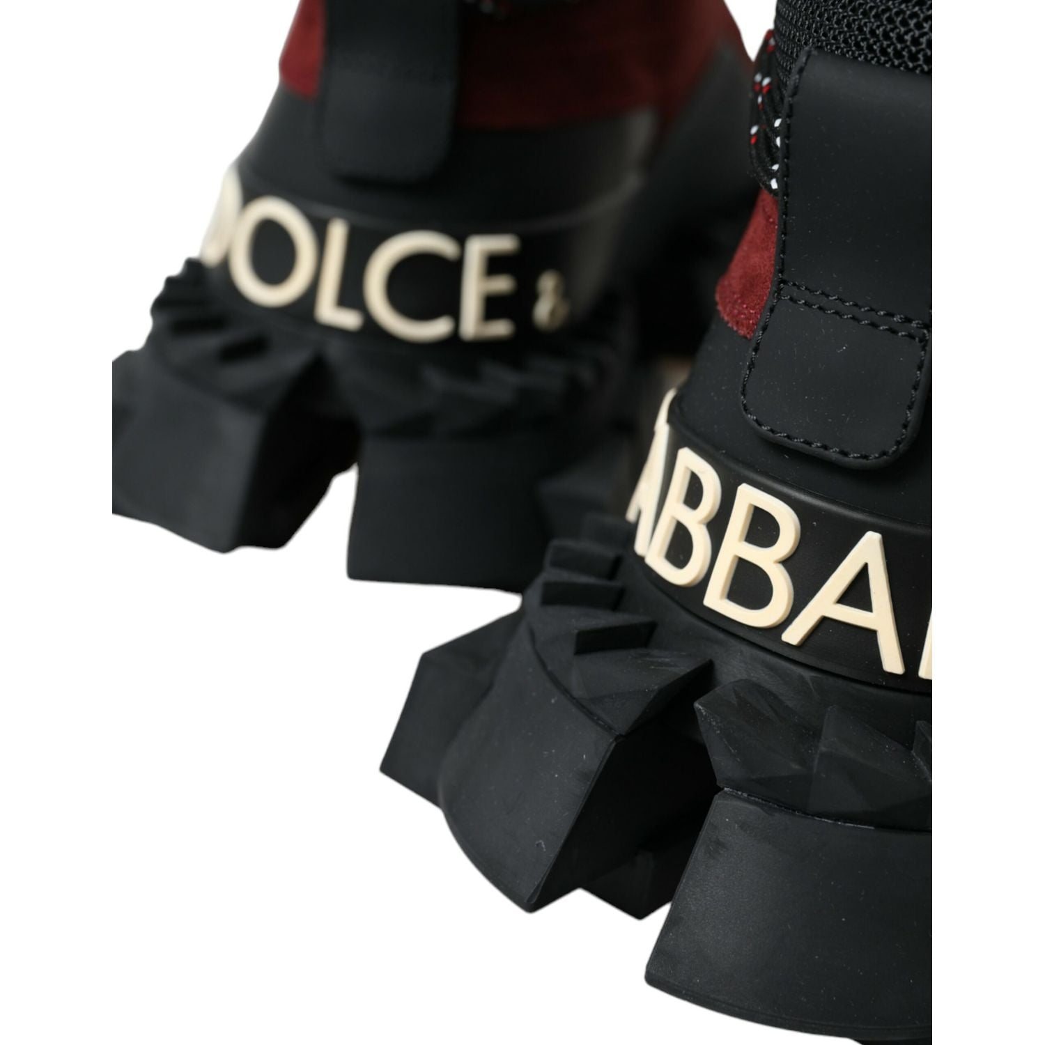 Dolce & Gabbana Burgundy Super King High Top Men Sneakers Shoes