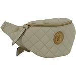 Versace Elegant White Lamb Leather Belt Bag 8054712069154