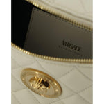 Versace Elegant White Lamb Leather Belt Bag 8054712069154