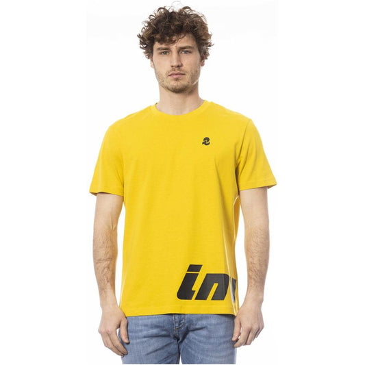 Invicta Yellow Cotton Men's T-Shirt IN-24038-M