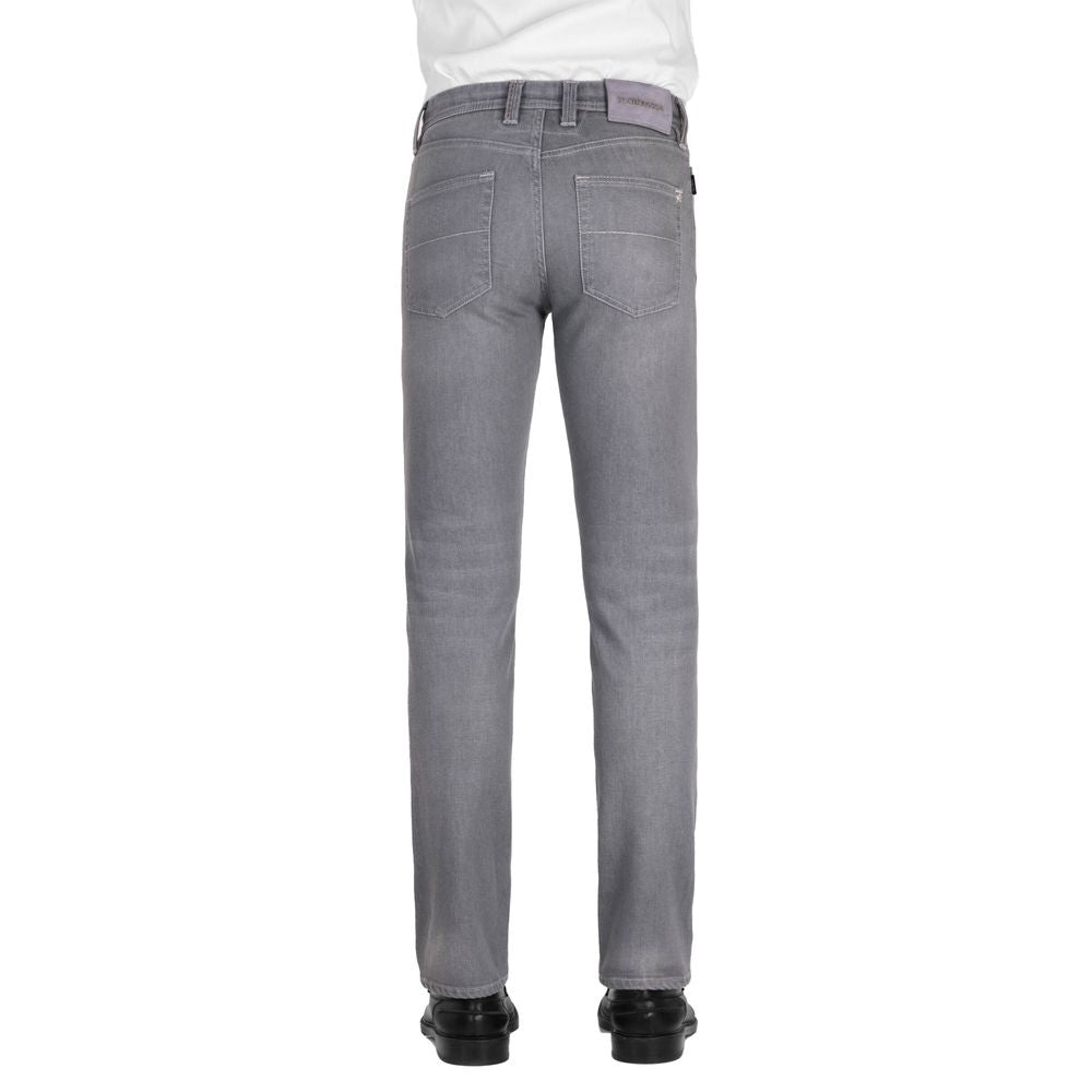 Tramarossa Gray Cotton Men Jeans