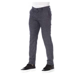 Trussardi Black Cotton Men Pants Trussardi Dark Slate Gray