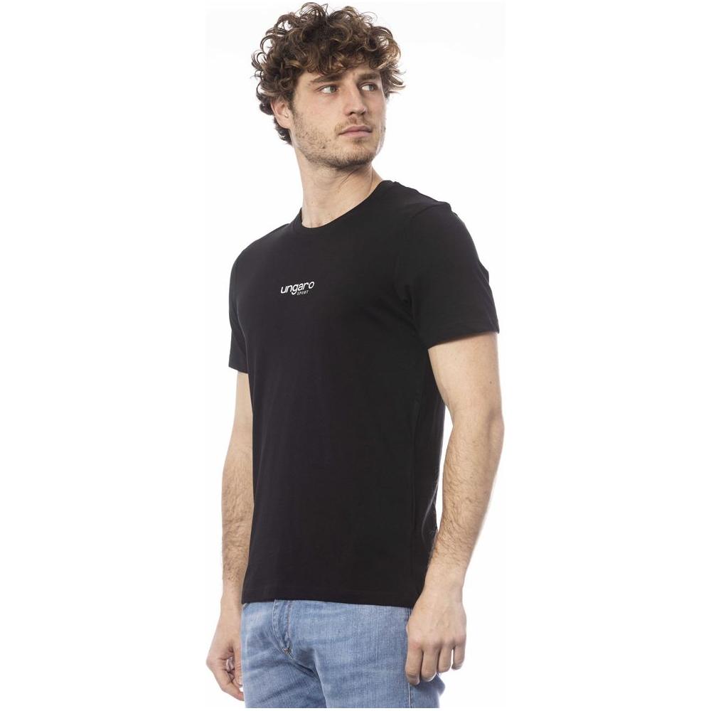 Ungaro Sport Black Cotton Men T-Shirt
