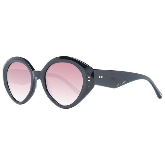 Ted Baker black cat eye sunglasses for women, acetate frame, rose gradient lenses, full-rim, 100% UV protection, stylish eyewear