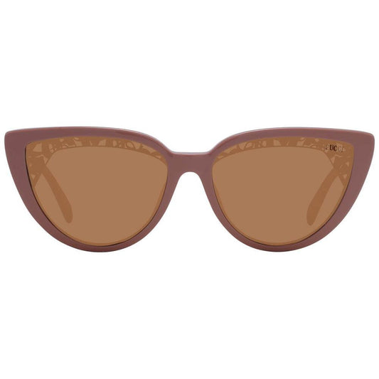 Emilio Pucci pink full-rim cat eye women's sunglasses with brown lenses, 100% UVA & UVB protection, style accessory.
