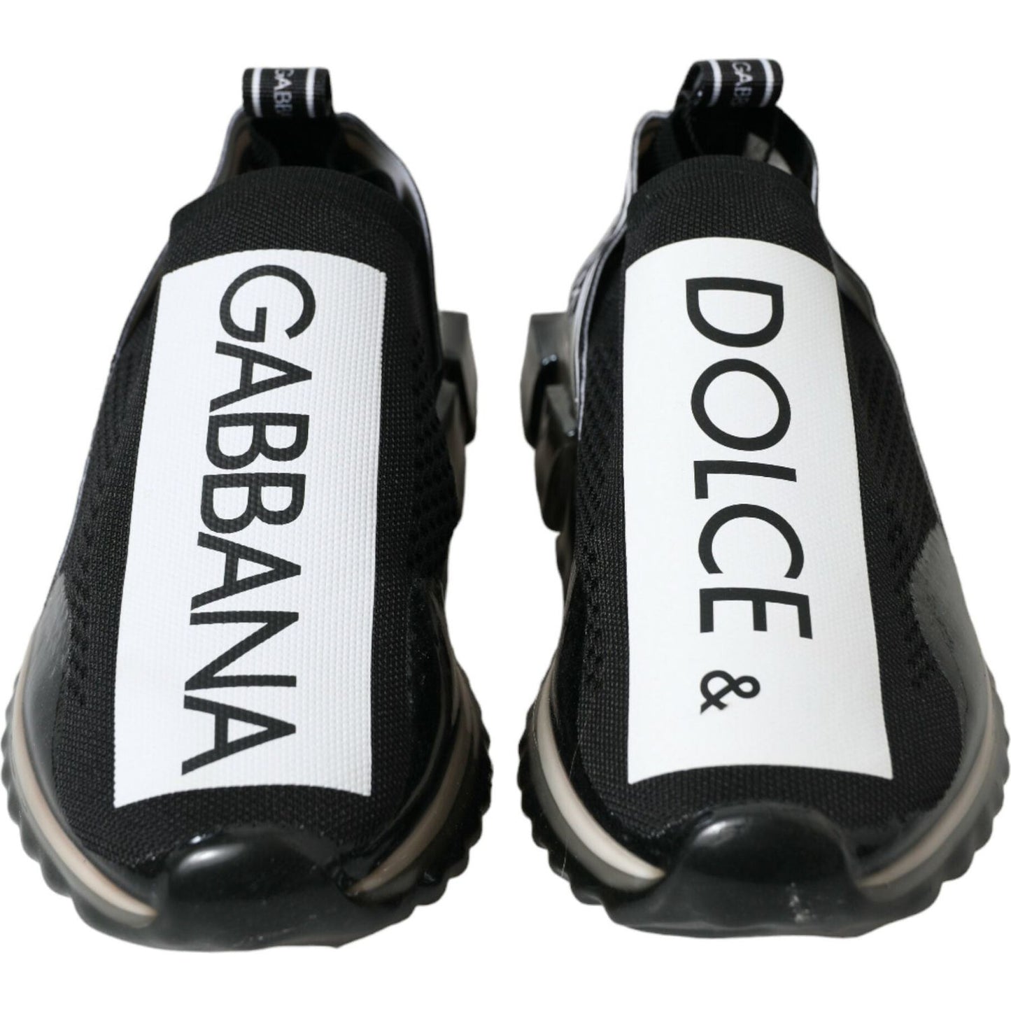 Dolce & Gabbana Black White Slip On Sneakers Sorrento Shoes