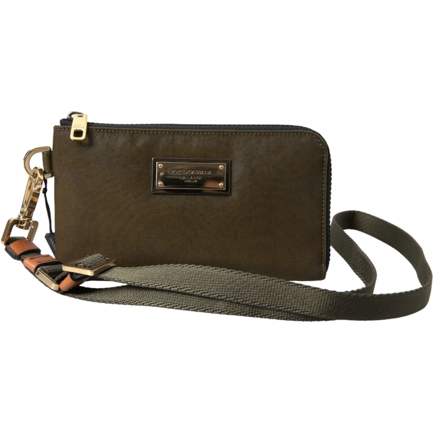 Dolce & Gabbana Dark Green Nylon Logo Multifunctional Kit 2 Pcs Set Bags