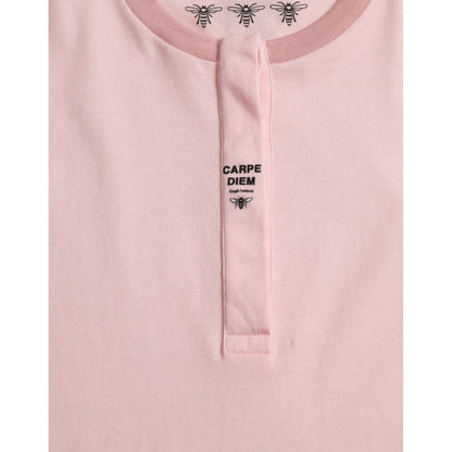 Dolce & Gabbana Pink Floral Print Cotton Short Sleeves T-shirt