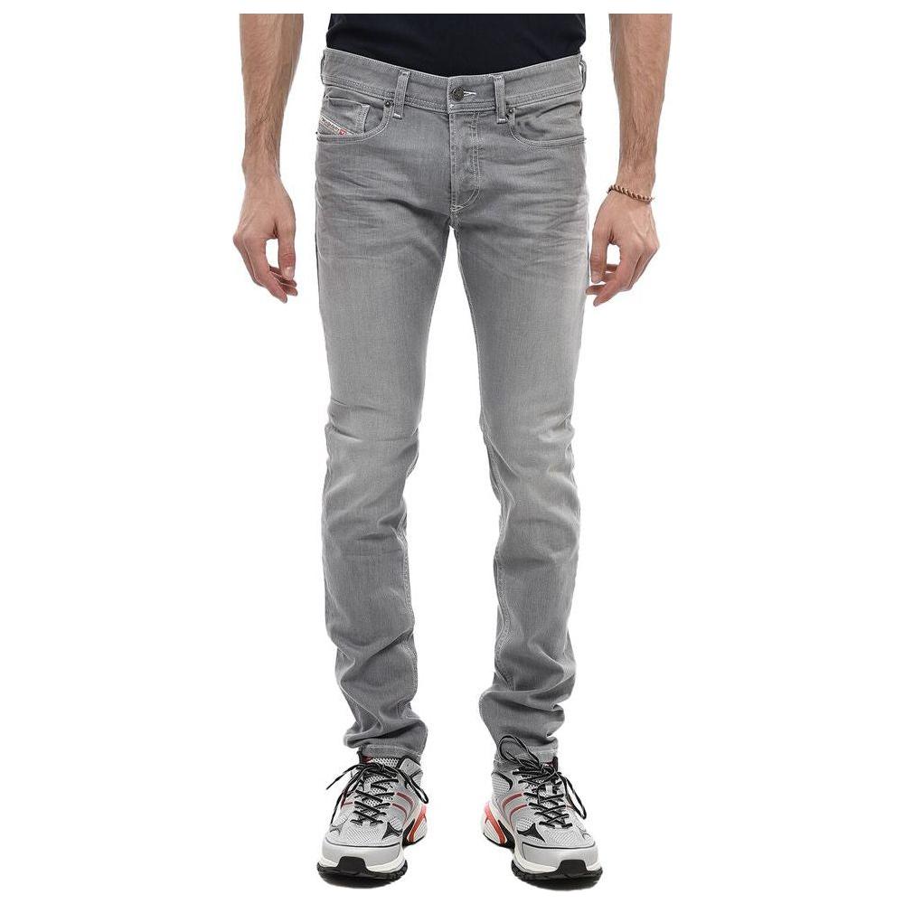 Diesel Gray Cotton Jeans Denim