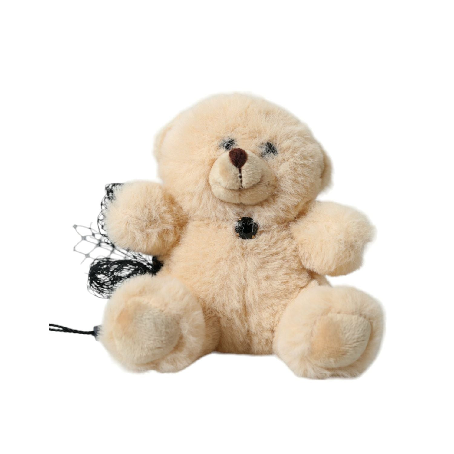 Dolce & Gabbana Beige Teddy Bear Mesh Net Band Hair Clip