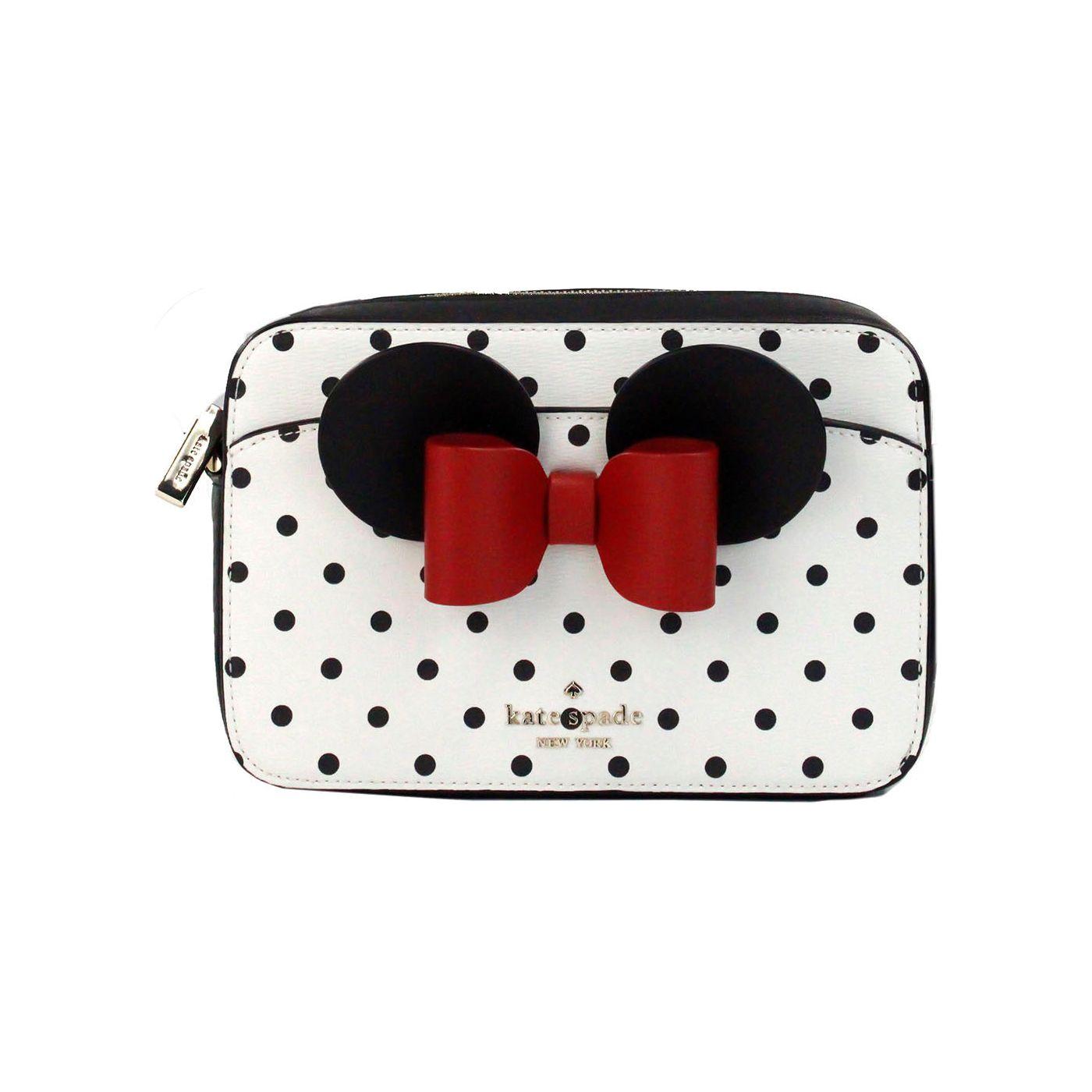 Kate Spade Disney Minnie Mouse Polka Dot Printed PVC Crossbody Camera Bag